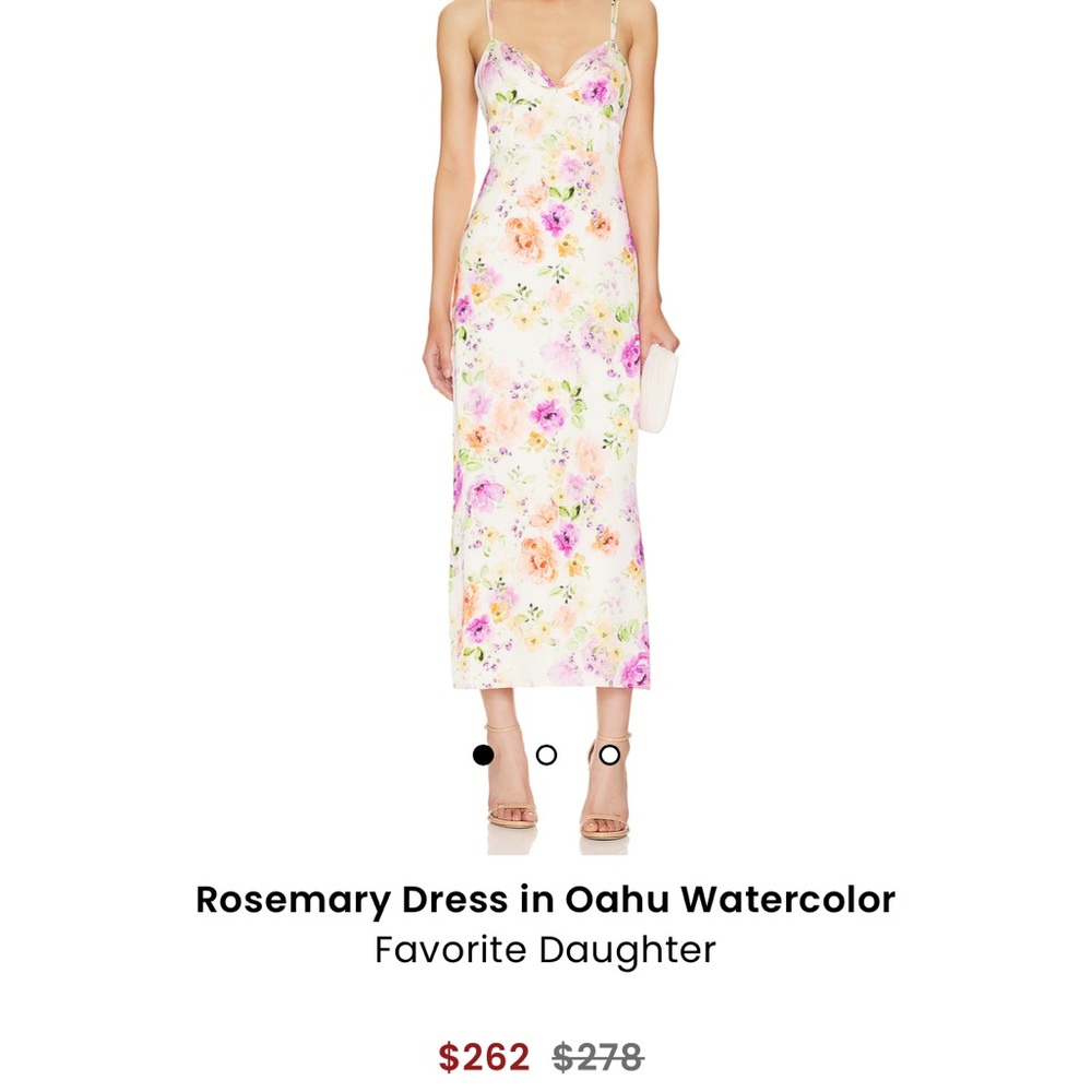 NWT - Favorite Daughter - Rosemary Floral Oahu Watercolor Dress - Picture 6 of 7